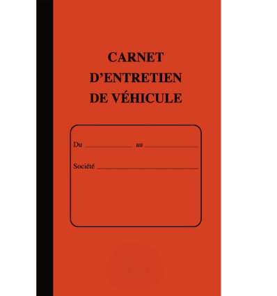 Cahier d'entretien véhicule entreprise Elve