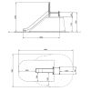 Toboggan talus PEHD dimensions 1,15 m