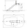 Toboggan talus PEHD dimensions 1,45 m