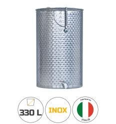 Cuve chapeau flottant 330L à fond plat. Inox 304