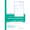 Carnet de bons d'intervention technique et entretien