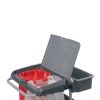 Chariot de ménage avec couvercle gris