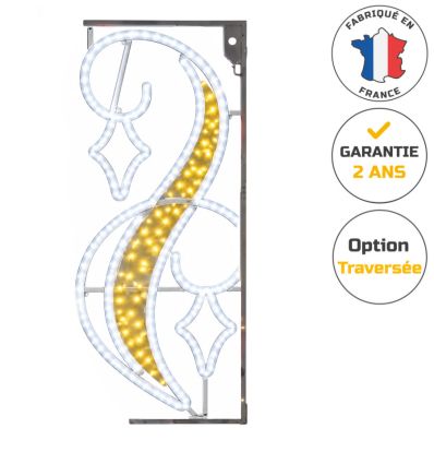 Décor candélabre - Volute Dorée