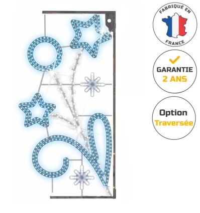 Déco de noël candélabre lumineux LED Bouquet d'étoiles