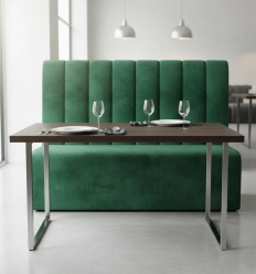 banquette de restaurant plusieurs dimensions couleur vert forêt
