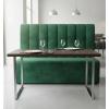banquette de restaurant plusieurs dimensions couleur vert forêt