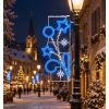 Mise en situation décor lumineux de Noël Bouquets d'étoiles