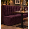Banquette pour restaurant couleur prune