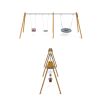Balançoires pour enfant en bois et acier