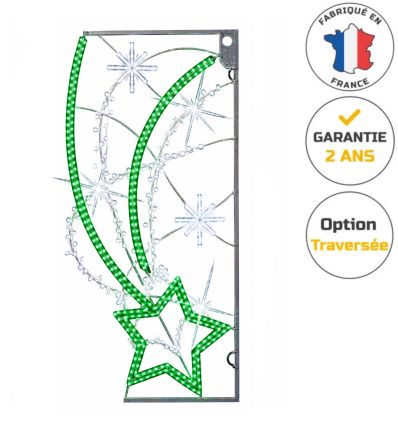Déco de noël candélabre lumineux LED étoiles filante