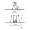 Dimensions de la balançoire inclusive PMR