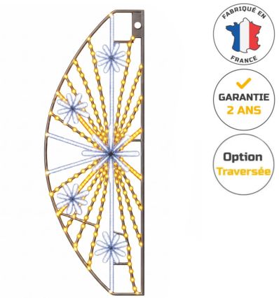 Déco de noël candélabre lumineux LED Brume hivernale
