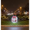 mise en situation décoration lumineuse Noël extérieur cadeau
