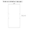 Surface d'impact Balançoire double en acier renforcé