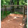 Mise en situation Balançoire parc public en bois