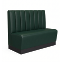Photo : Banquette simili cuir restaurant avec socle Vert obscure - 100 cm