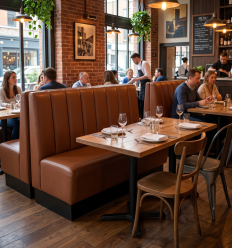 Banquette en simili cuir restaurant plusieurs dimensions