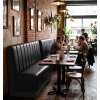 Banquette pour restaurant noir plusieurs dimensions