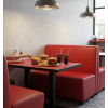 Banquette fast food rouge