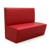 Banquette simili cuir lisse rouge