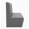 Banquette simili cuir gris pour professionnels de la restauration