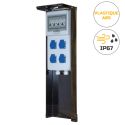 Photo : Borne de camping économique plastique ABS - 4 prises 16 A IP67 IK08