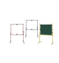 Tableau pivotant mobile déclinaisons châssis colorés à roulettes ou fixes surfaces blanche et verte