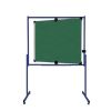 Tableau pivotant face verte pour craie structure bleue sur roulettes