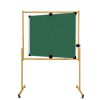 Tableau pivotant double face à roulettes châssis acier paille surface verte pour craie