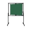 Tableau pivotant double face à roulettes châssis acier noir surface verte pour craie