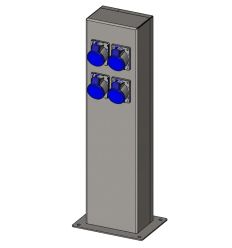 Borne de camping inox 4 prises