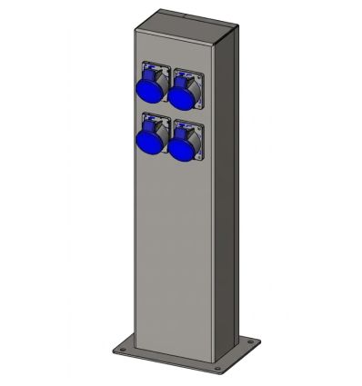 Borne de camping inox 4 prises
