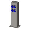 Borne de camping inox 4 prises