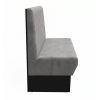 Banquette en velours avec socle de protection