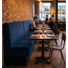 banquette bleu nuit ignifuge pour restaurant