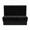 Banquette velours noir pour restaurant
