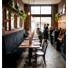 Banquette restaurant pour professionnels en velours