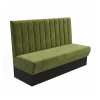 Banquette pour bistrot velours vert olive