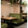 Banquette professionnelle ignifuge en velours