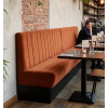 Banquette ignifuge en velours pour restaurant