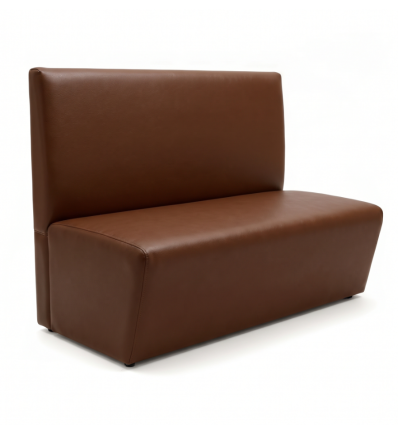 Banquette simili cuir lisse marron