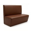 Photo : Banquette simili cuir lisse pour restaurant Marron - 100 cm