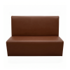 Banquette cuir lisse marron CHR