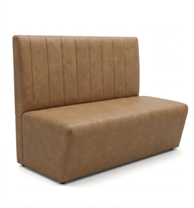 Banquette CHR en simili cuir couleur naturel