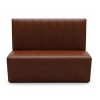 Banquette simili cuir marron avec rayures