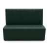 Banquette couleur vert obscure ignifuge pour restaurant