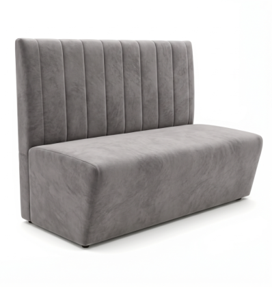 Banquette en velours grise