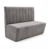 Banquette en velours grise
