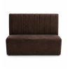 Banquette velours avec rayures marron