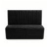 Banquette velours avec rayures noire